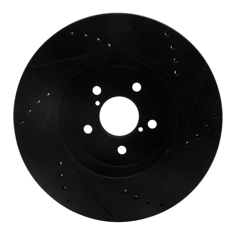 R1 Concepts — R1 17-23 Subaru Crosstrek Front Left Drilled & Slotted Black Brake Rotor
R1 Brake Rotor Drill - view 5