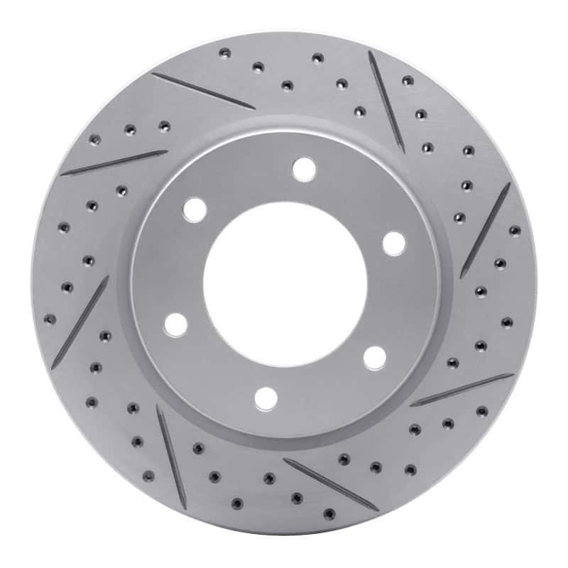 R1 Concepts — R1 19-25 Ford Bronco Front Right Drilled & Slotted Geo-Carbon Rotor - view 1