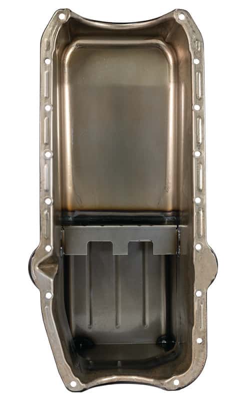 Moroso — Moroso Pre-80 Chevrolet Small Block (w/Driver Side Dipstick) Wet Sump 7qt 9.5in Steel Oil Pan - Blk - view 2