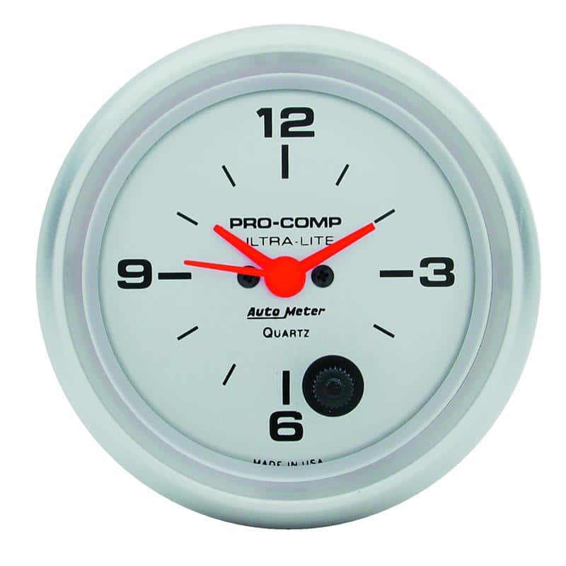 AutoMeter — Autometer Ultra-Lite 66.7mm 12V Short Sweep Electronic Clock
2-5/8" CLOCK, 12 VOL - view 2