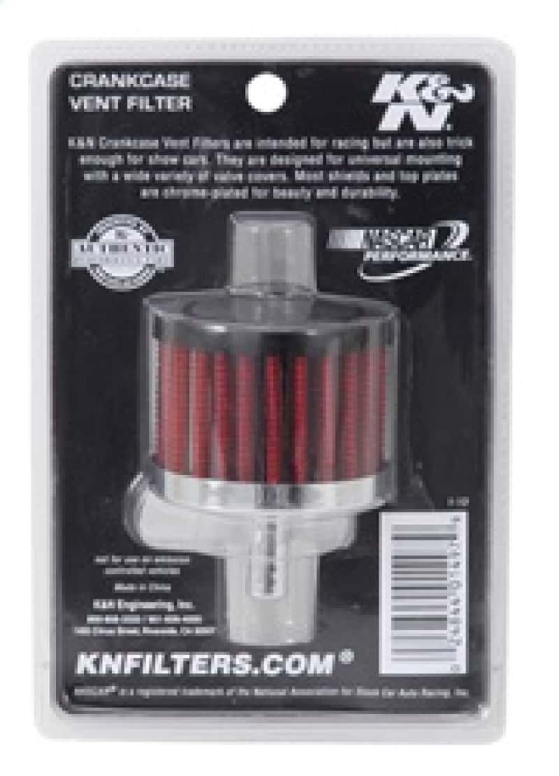 K&N Engineering — K&N Steel Base Crankcase Vent Filter 0.375in Vent OD x 2in OD x 1.5in Height
Vent Air Filter/Brea
Vent Air Filter - view 10