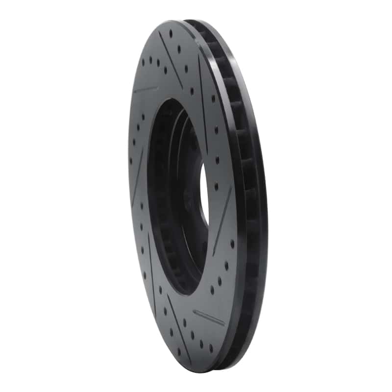 R1 Concepts — R1 95-06 Chrysler Sebring Front Left Drilled & Slotted Black Brake Rotor
R1 Brake Rotor Drill - view 4