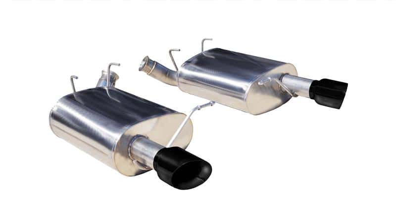 CORSA Performance — Corsa 2011-2014 Ford Mustang 3.7L V6 Black Sport Axle-Back Dual Rear Exhaust
Exhaust - view 2