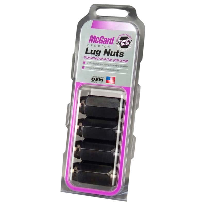 McGard — McGard Hex Lug Nut (Cone Seat) M14X1.5 / 22mm Hex / 1.945in. Length (4-Pack) - Black - view 6