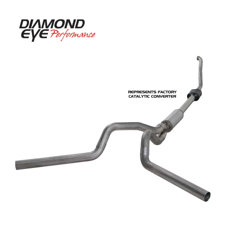 Diamond Eye Performance — Diamond Eye KIT 4in Turbo Back DUAL SS: 94-97 FORD 7.3L F250/F350 PWRSTROKE NFS W/ CARB EQUIV STDS
KIT; 4in.; TBDL; SS: - view 6