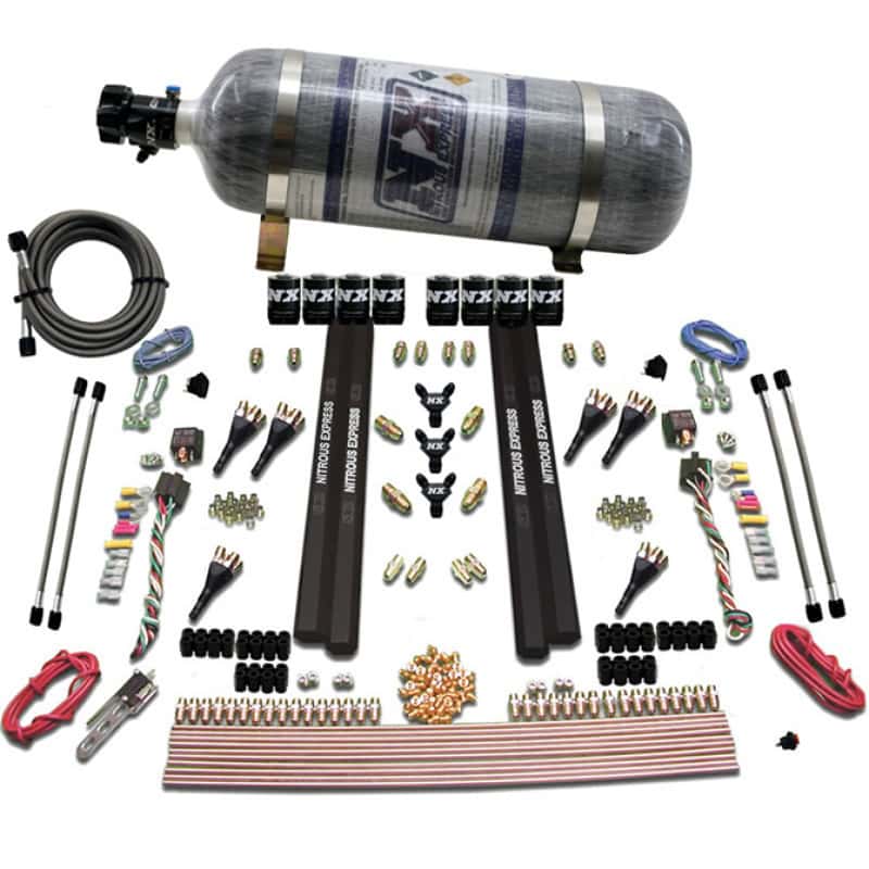 Nitrous Express — Nitrous Express 6 Cyl SX2 Dual Stage Nozzle Nitrous Kit w/12lb Bottle
Injection System Kit
N2OSys - view 3