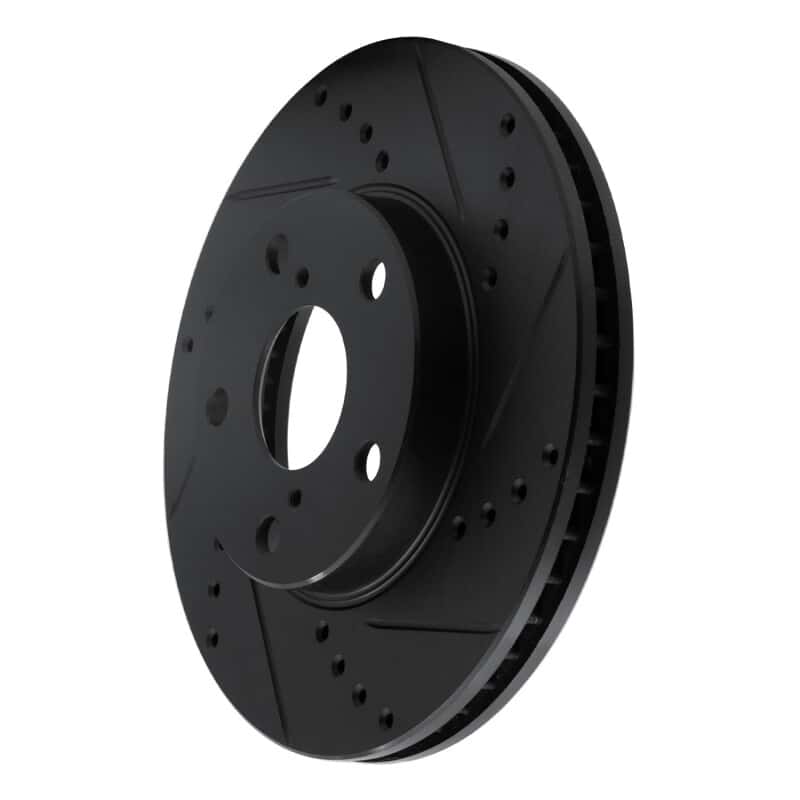 R1 Concepts — R1 01-05 Toyota RAV4 Front Right Drilled & Slotted Black Brake Rotor
R1 Brake Rotor Drill - view 2