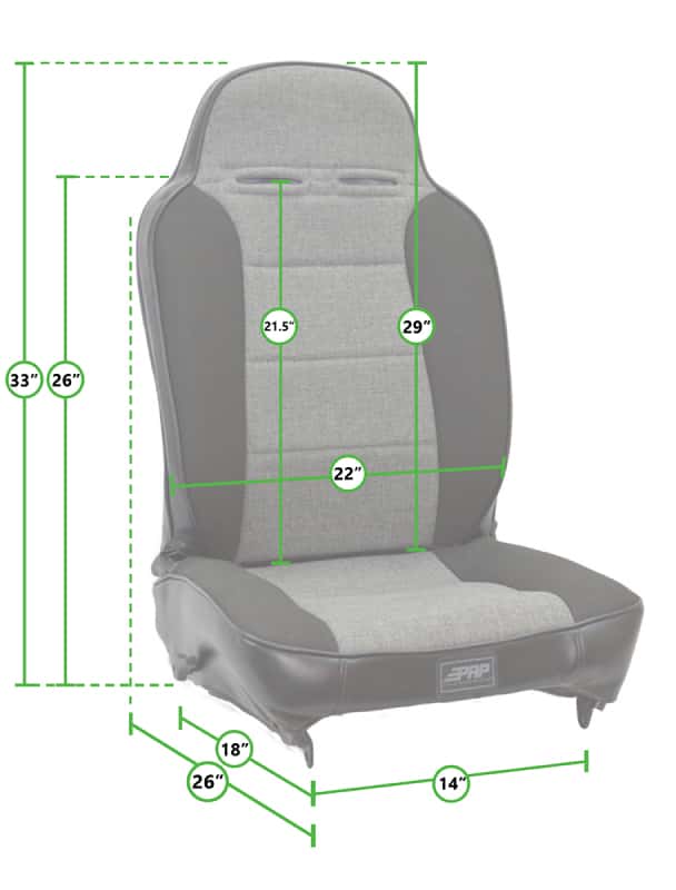 PRP Seats — PRP Enduro High Back Reclining Suspension Seat (Passenger Side) - Black/Red - view 3