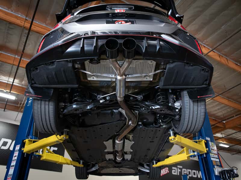 aFe — aFe Takeda 2.5in 304SS Axle-Back Exhaust System 17-19 Honda Civic Type R L4-2.0L (t) - Black Tip
Axle-Back Exhaust - view 4