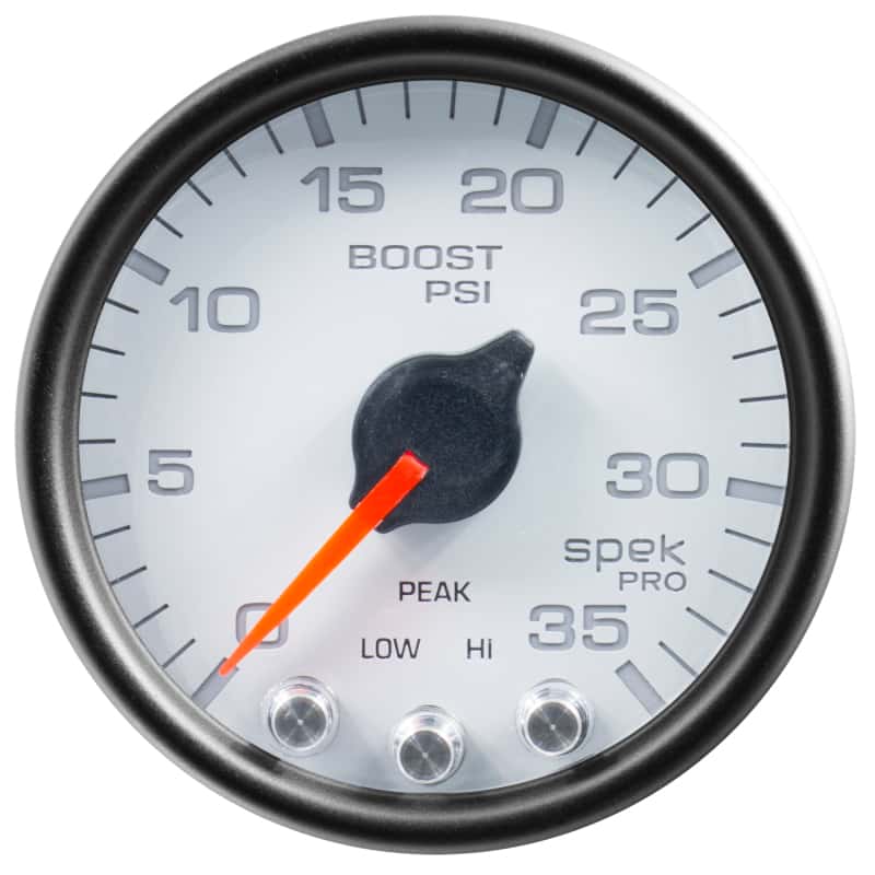 AutoMeter — Autometer Spek-Pro Gauge Boost 2 1/16in 35psi Stepper Motor W/Peak & Warn White/Black
GA 2" BST 35 WCB SPK - view 5