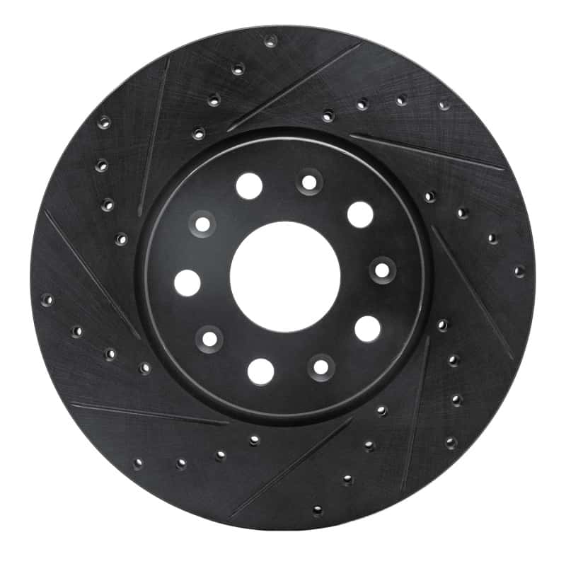 R1 Concepts — R1 16-25 Cadillac CT5 Front Left Drilled & Slotted Black Brake Rotor
R1 Brake Rotor Drill - view 1