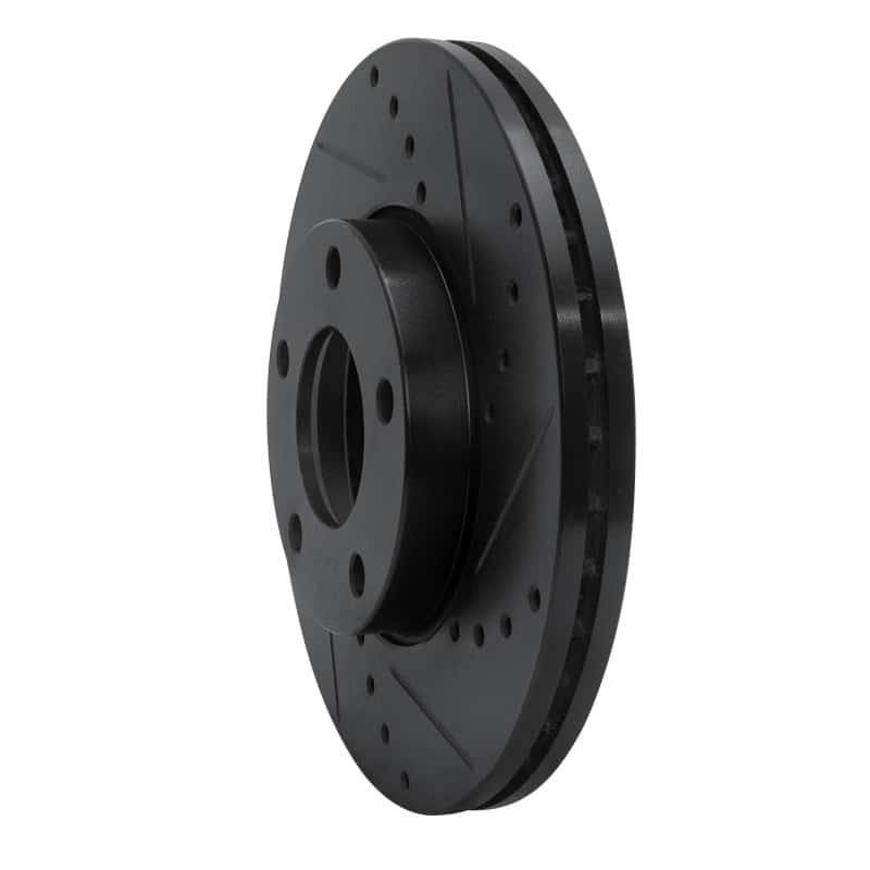 R1 Concepts — R1 04-13 Mazda 3 Front Right Drilled & Slotted Black Brake Rotor
R1 Brake Rotor Drill - view 2