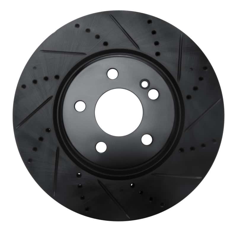 R1 Concepts — R1 16-23 Mercedes-Benz GLC350e Rear Right Drilled & Slotted Black Brake Rotor
R1 Brake Rotor Drill - view 1