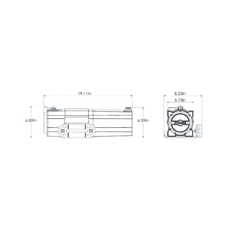 Superwinch — Superwinch 5500 LBS 12V DC 1/4in x 60ft Synthetic Rope S5500 Winch
Winch - view 17