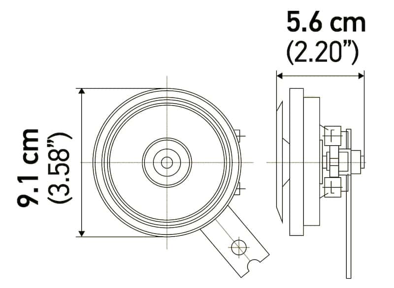 Hella — Hella Horn Kit Bx Blk Disc 92Mm 24V Univ - view 6