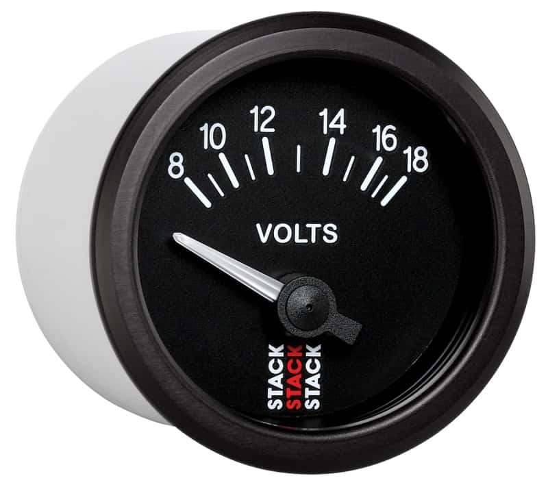 AutoMeter — Autometer Stack Instruments 52mm 8-18V Electric Battery Voltage Gauge - Black
Ga Volt Elec Blk 18v - view 5