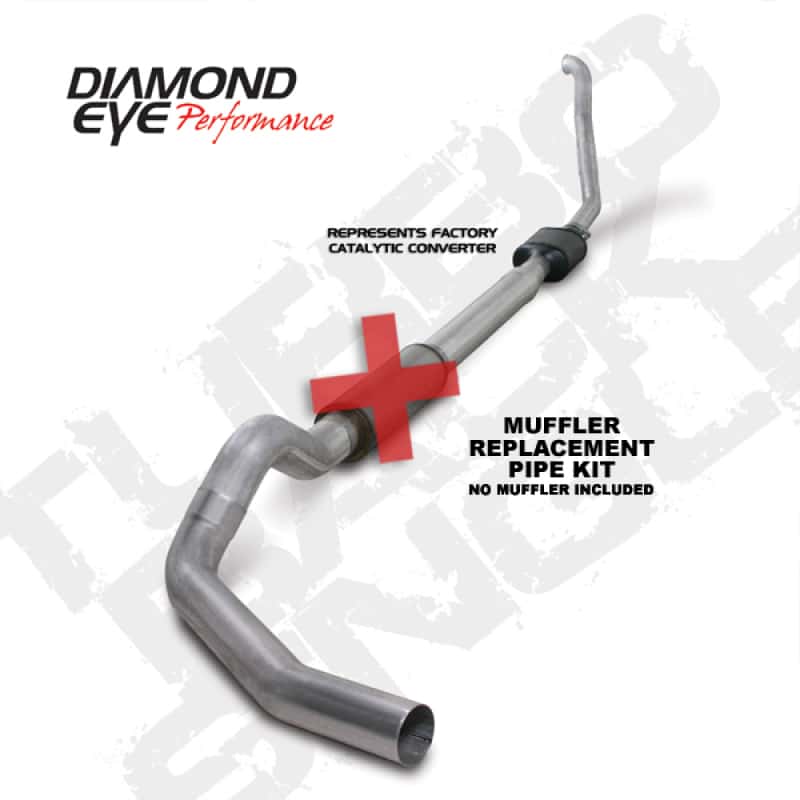 Diamond Eye Performance — Diamond Eye KIT 5in TB MFLR RPLCMENT PIPE SGL ALUM 94-97 5 7 3L F250/F350 PWRSTROKE NFS W CARB STDS
KIT; 5in.; TB MRP SG - view 2