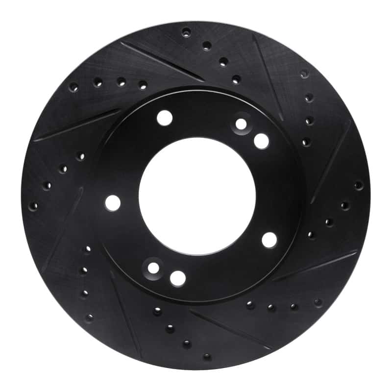 R1 Concepts — R1 2007-2009 Kia Sorento Front Right Drilled & Slotted Black Brake Rotor
R1 Brake Rotor Drill - view 1