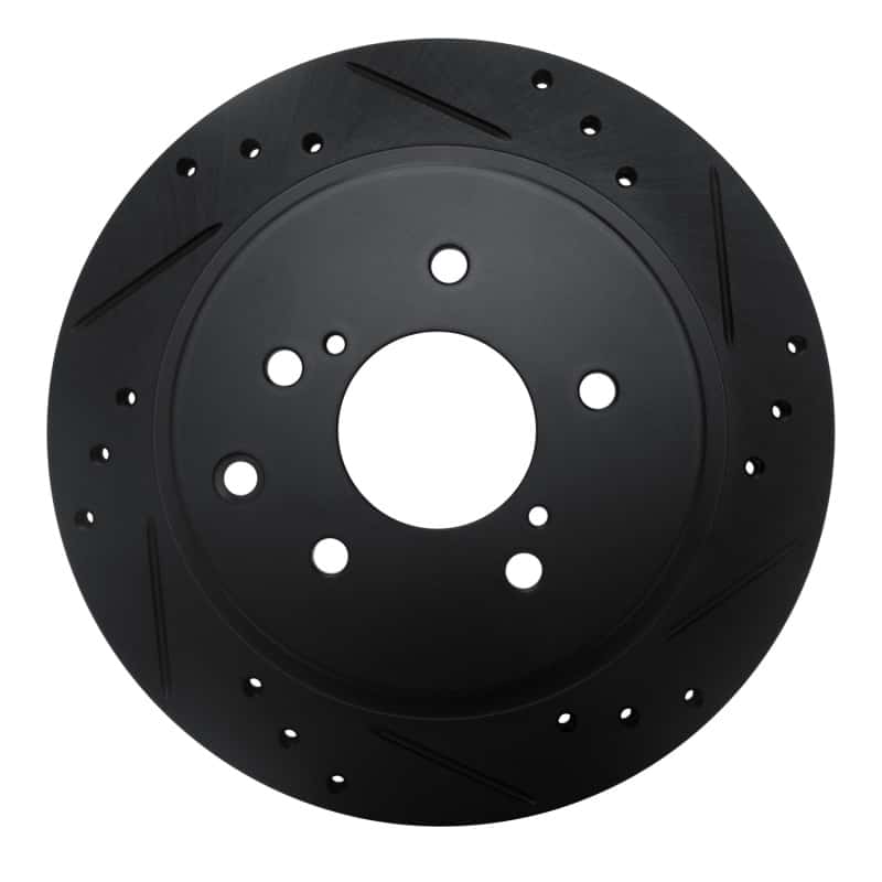 R1 Concepts — R1 89-96 Nissan 300ZX Rear Right Drilled & Slotted Black Brake Rotor
R1 Brake Rotor Drill - view 1