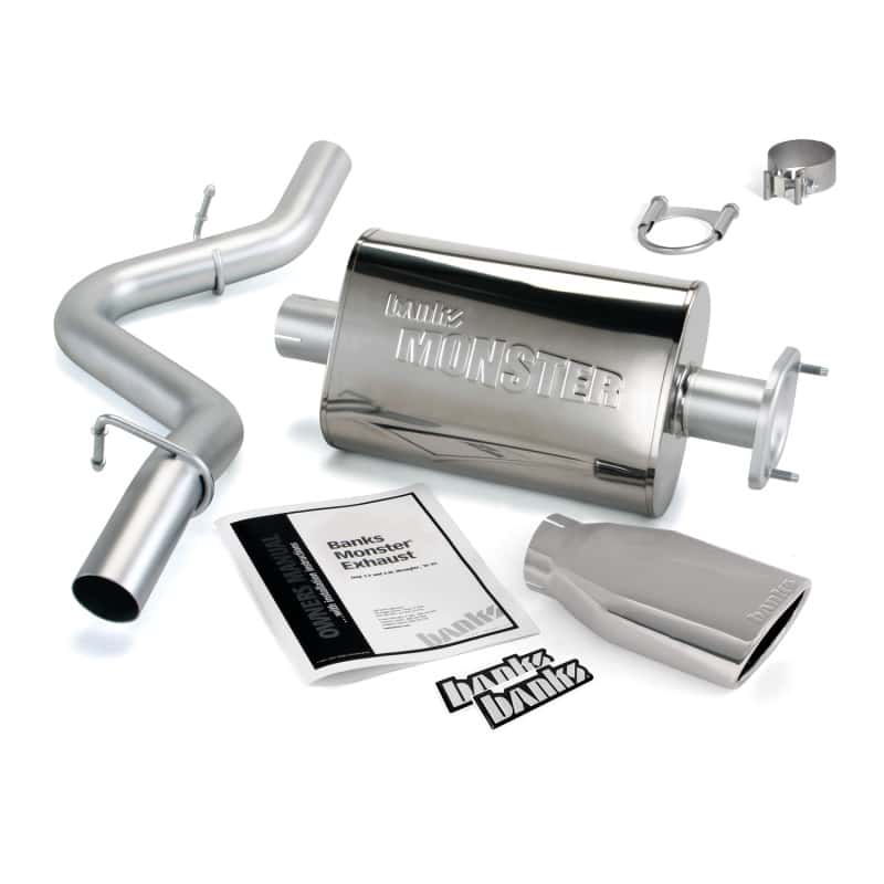 Banks Power — Banks Power 04-06 Jeep 4.0L Wrangler Monster Exhaust System - SS Single Exhaust w/ Chrome Tip
Performance Exhausts
Monster Exhaust - view 3