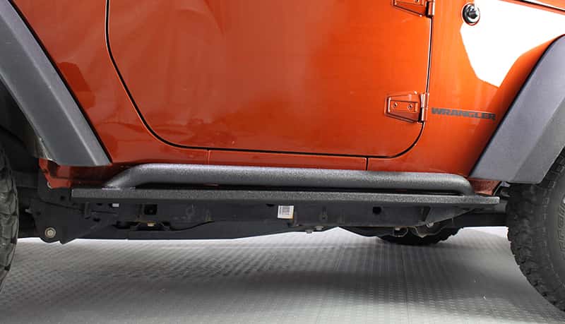Fishbone Offroad — Fishbone Offroad 07-18 Jeep Wrangler JK 2 Door Rubicon Steel Rock Slider - Black Textured Powdercoat - view 12