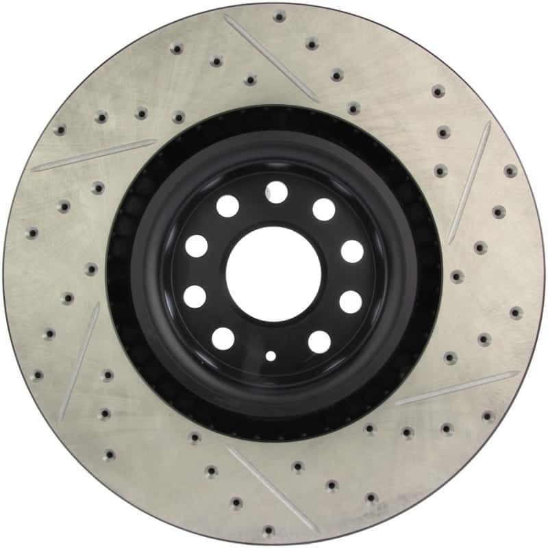 Stoptech — StopTech 09 VW Passat CC / 06-09 Passat Slotted & Drilled Right Front Rotor
Slot/Drill Rotor - view 3