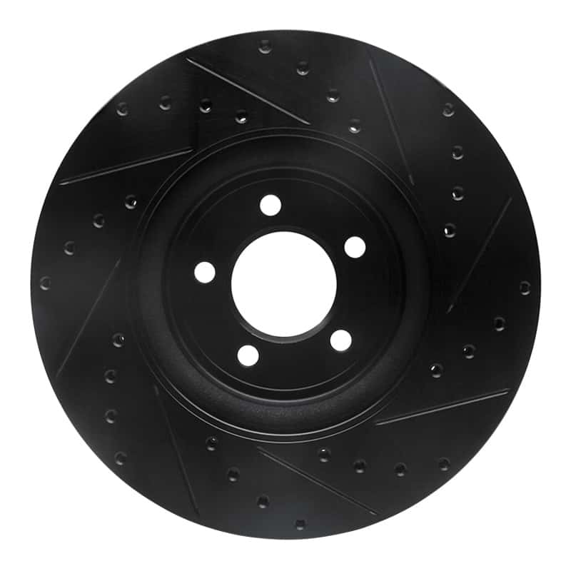 R1 Concepts — R1 06-10 Jaguar XK Front Left Drilled & Slotted Black Brake Rotor
R1 Brake Rotor Drill - view 5