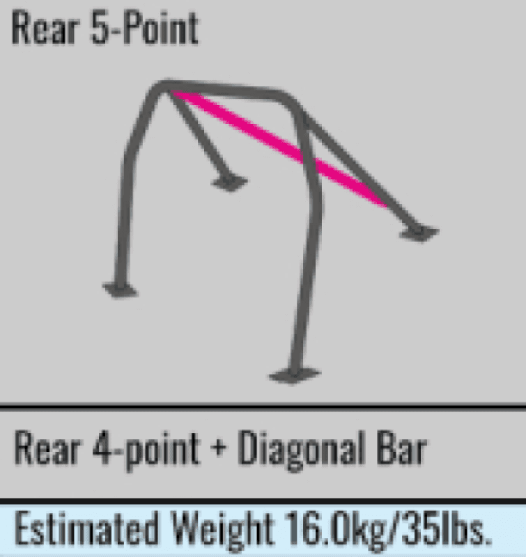Cusco — Cusco Safety 21 Steel Roll Cage 5 Point 2 Passenger w/ Sunroof S13 - view 4