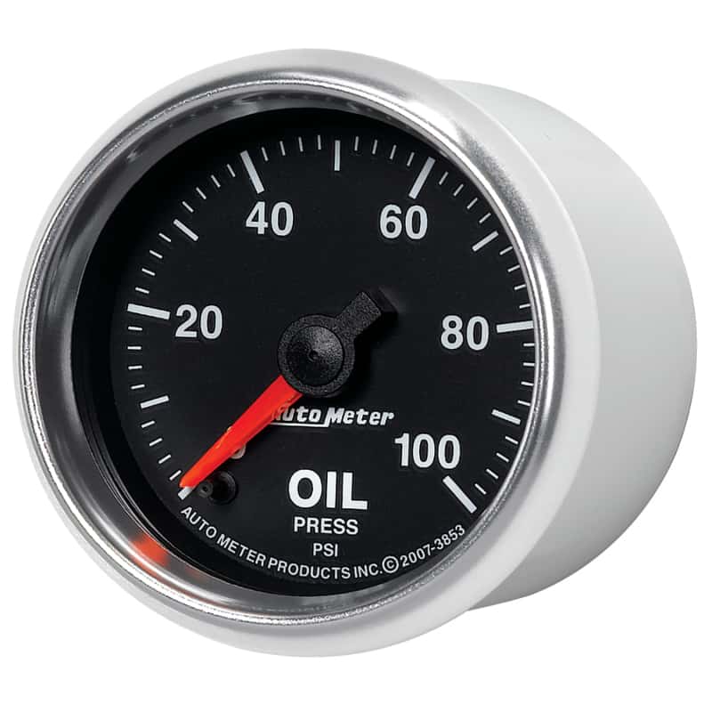 AutoMeter — Autometer GS Series 2-1/16in Oil Pressure Gauge 100PSI Electric Full Sweep
2-1/16" OIL PRESS, 0 - view 7