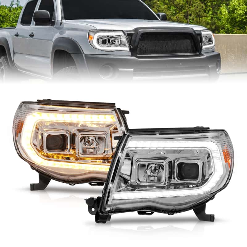 ANZO — ANZO 05-11 Toyota Tacoma Projector Headlights w/Light Bar Switchback Chrome Housing
Head Light Set
HdLtSet - view 2