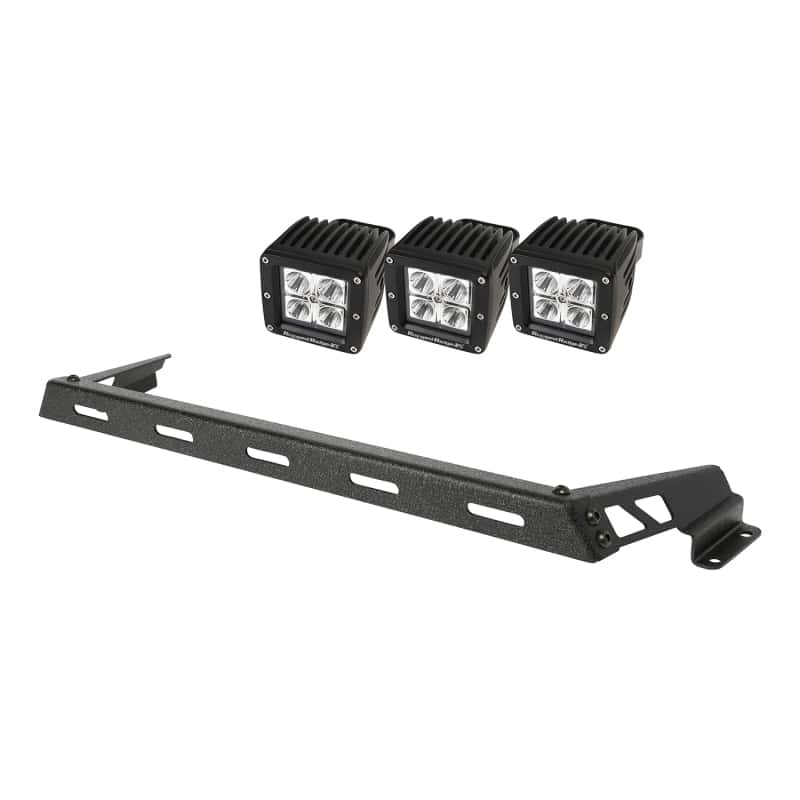 Rugged Ridge — Rugged Ridge 07-18 Jeep Wrangler JK Black 3 Sqaure LED Hood Mounted Light Bar Kit
OFFROAD_LIGHTING
LED Light Bar - view 2