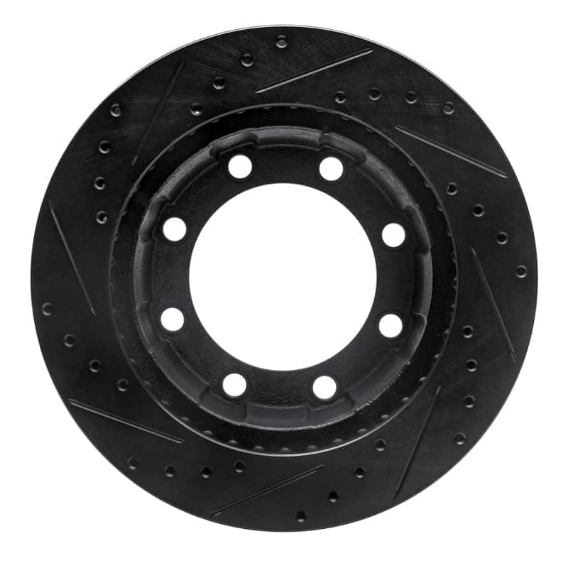 R1 Concepts — R1 80-94 Ford F-350 4WD (Excl Super Duty) Front Right Drilled & Slotted Black Brake Rotor
R1 Brake Rotor Drill - view 5