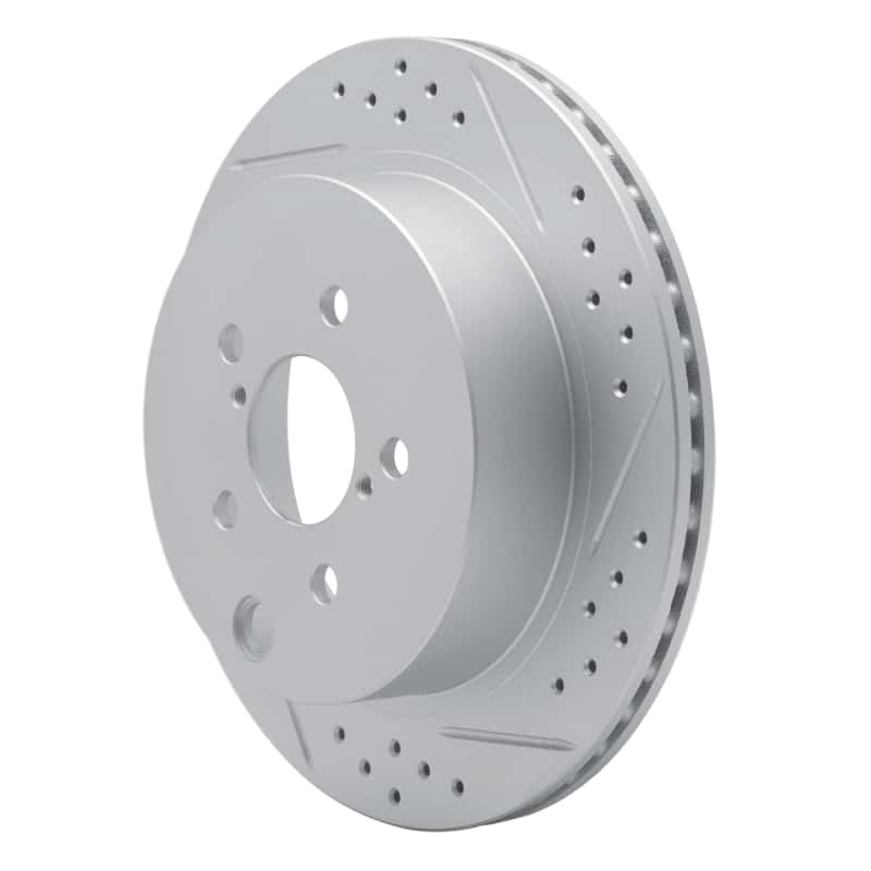 R1 Concepts — R1 14-18 Subaru Forester Rear Right Drilled & Slotted Geo-Carbon Rotor - view 2