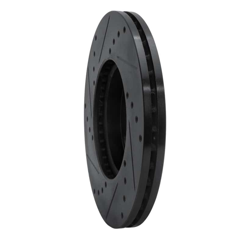 R1 Concepts — R1 04-13 Mazda 3 Front Right Drilled & Slotted Black Brake Rotor
R1 Brake Rotor Drill - view 4
