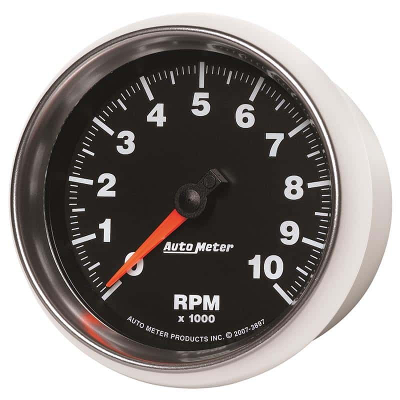 AutoMeter — Autometer GS 3-3/8in 10000 RPM In-Dash Tachometer Gauge
3-3/8" TACH, 10,000 - view 3