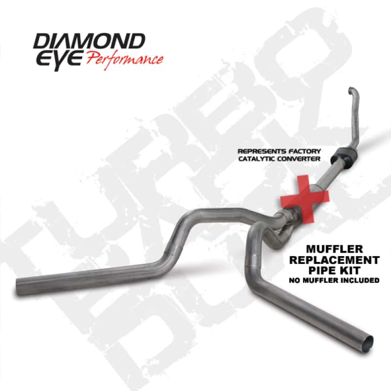 Diamond Eye Performance — Diamond Eye KIT 4in TB MFLR RPLCMENT PIPE DUAL SS 94-97 5 7 3L F250/F350 PWRSTROKE NFS W CARB STDS
KIT; 4in.; TB MRP DL - view 3