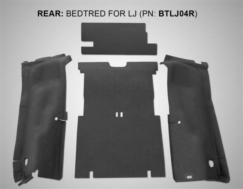 BedRug — BedRug 03-06 Jeep LJ Unlimited Rear 4pc BedTred Cargo Kit (Incl Tailgate & Tub Liner) - view 1