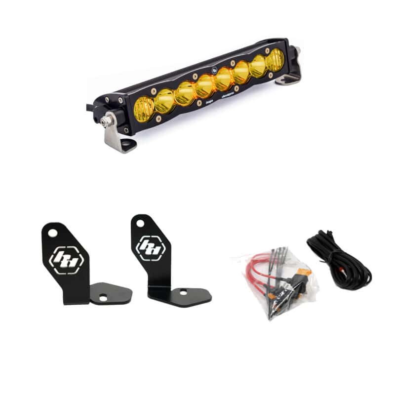 Baja Designs — Baja Designs Polaris Pro-R S8 10in Hood Mount Kit - Amber - view 1