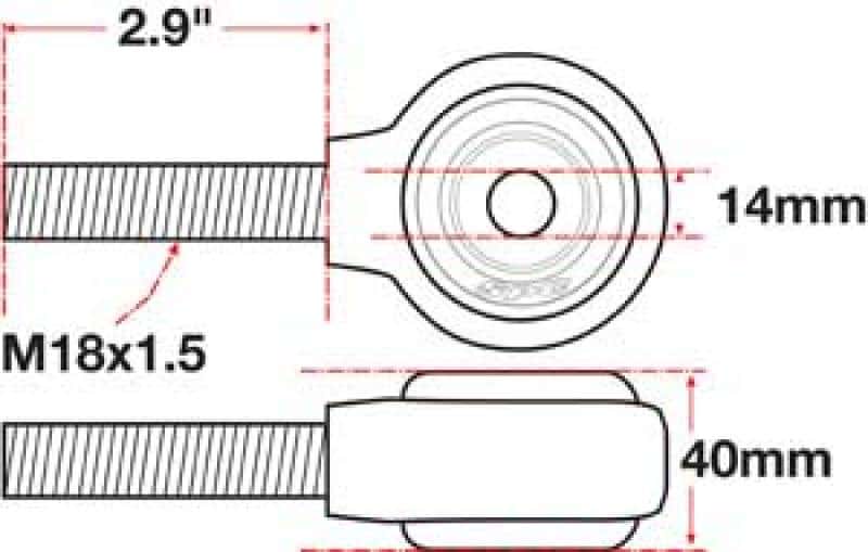 SPC Performance — SPC Performance xAxis Rod End Ball Joint
CROSSAXIS ROD END
XAXIS JOINT - view 3