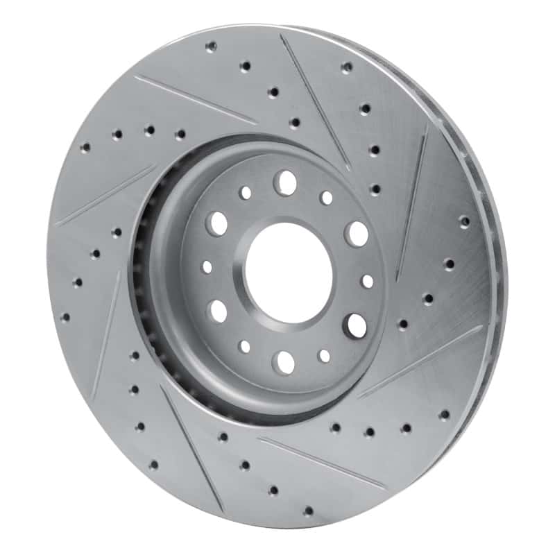 R1 Concepts — R1 2017-2025 Buick Enclave Front Left Drilled & Slotted Silver Brake Rotor
R1 Brake Rotor Drill - view 4