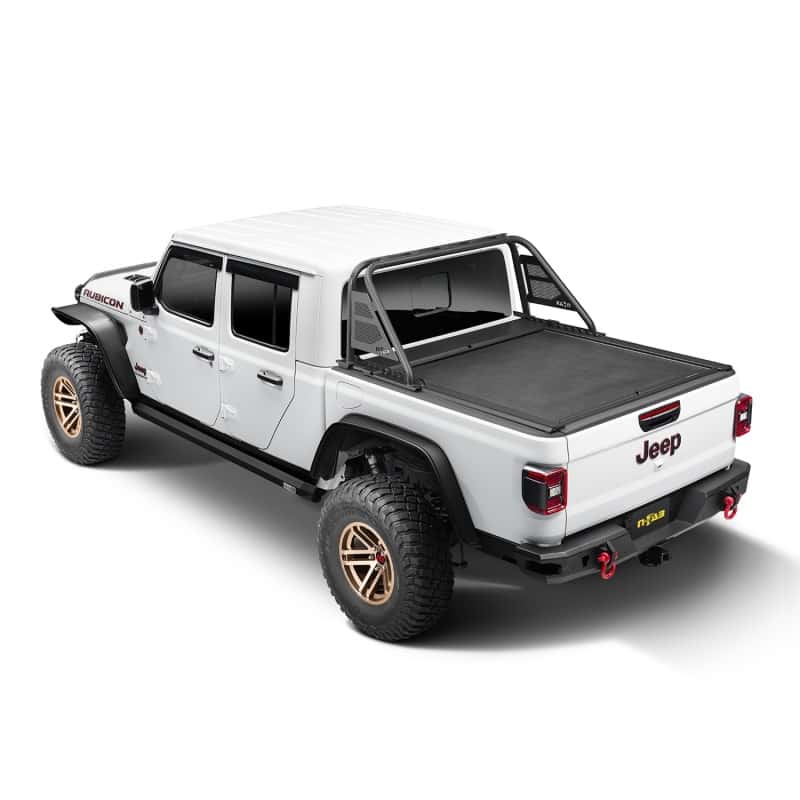 Rugged Ridge — Rugged Ridge 20-22 Jeep Gladiator w/Trail Rail Sys Armis Tonneau Cover w/Max Track - Tex. Blk
Tonneau Cover
OFFROAD_TOPS - view 4