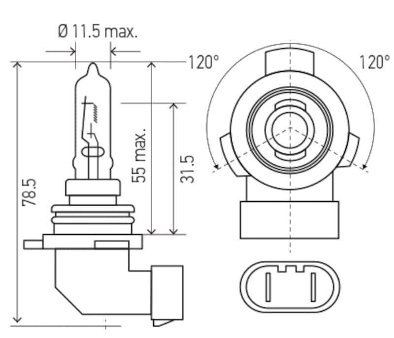 Hella — Hella Bulb 9012LL/HIR2 12V 55W PX22d
9012LL Halogen Bulb - view 3
