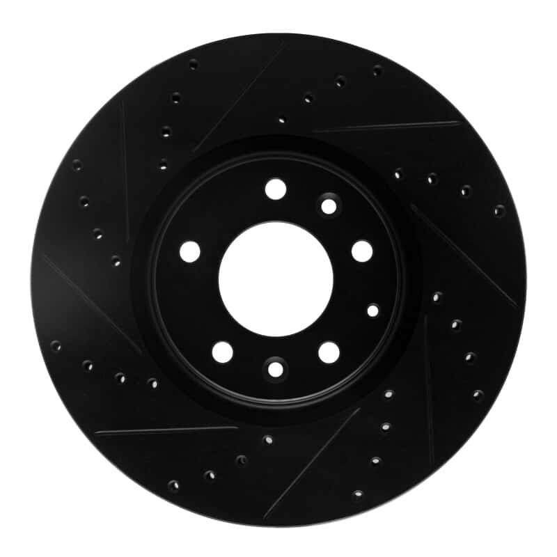 R1 Concepts — R1 06-07 Mazda 6 Front Left Drilled & Slotted Black Brake Rotor
R1 Brake Rotor Drill - view 1