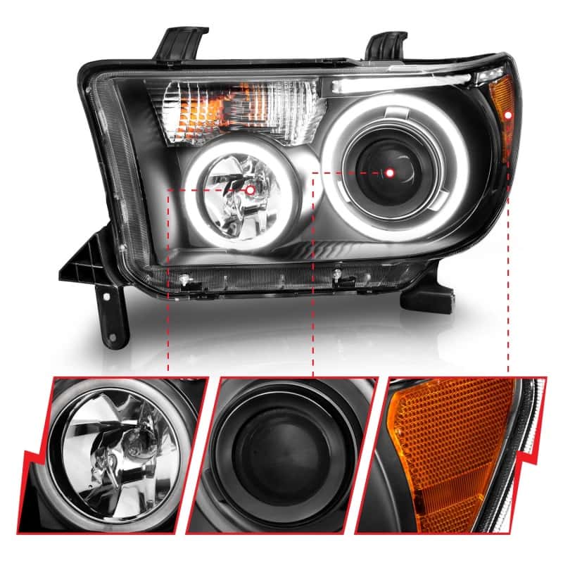 ANZO — ANZO 2007-2013 Toyota Tundra Projector Headlights w/ Halo Black (CCFL)
Head Light Set
HdLtSet - view 4