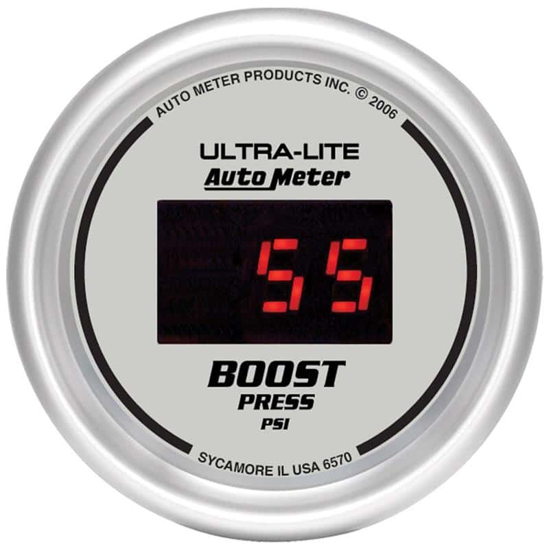 AutoMeter — Autometer Ultra-Lite 2-1/16in 5-60 PSI Digital Boost Pressure Gauge - Silver
2-1/16" BOOST, 0-60 - view 2