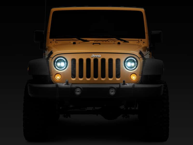 Raxiom — Raxiom 97-18 Jeep Wrangler TJ/JK Axial 7-Inch LED Headlights w/ DRL- Black Housing (Clear Lens)
Headlights - view 10