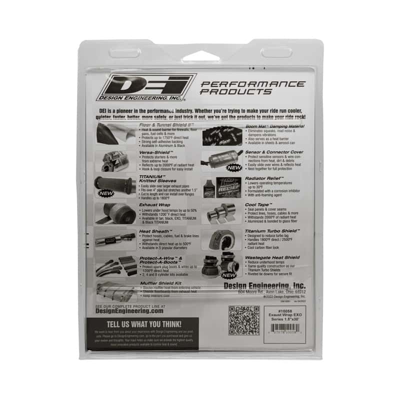 DEI — DEI Exhaust Wrap 1.5in x 30ft - EXO - Black
Exhaust Wrap Kit - view 3