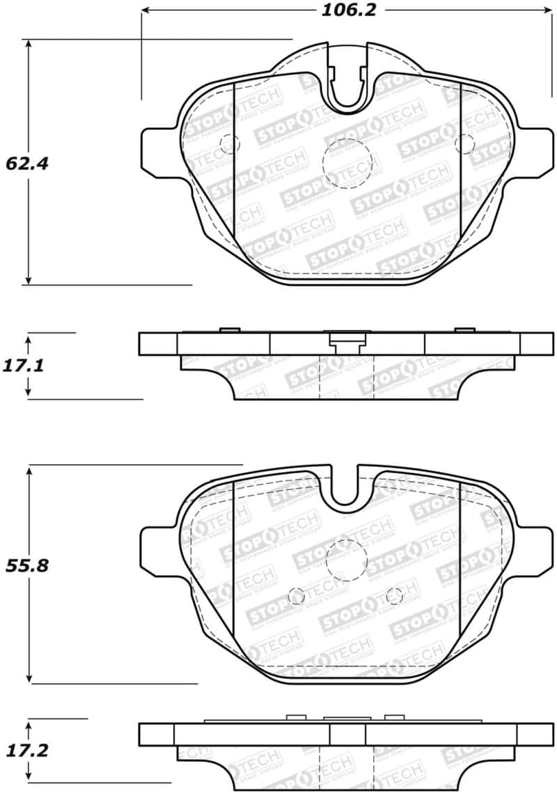 Stoptech — StopTech Street Brake Pads - Rear
Brake Pads W/Hrdwr - view 2