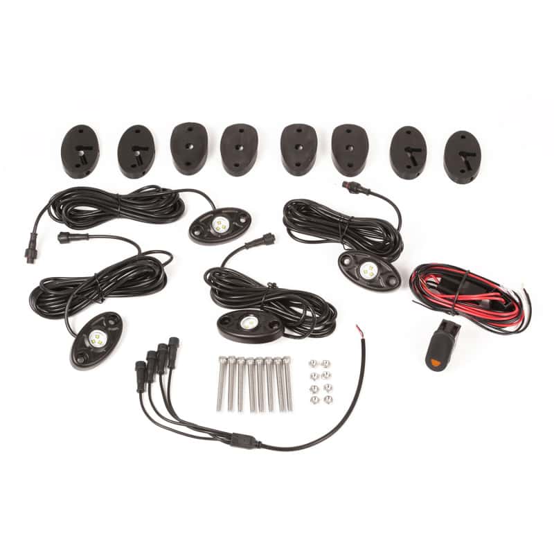 Rugged Ridge — Rugged Ridge 07-18 Jeep Wrangler JK White 4-Piece LED Rock Light Kit w/ Harness
OrdRacingLampMnt
OFFROAD_LIGHTING - view 2