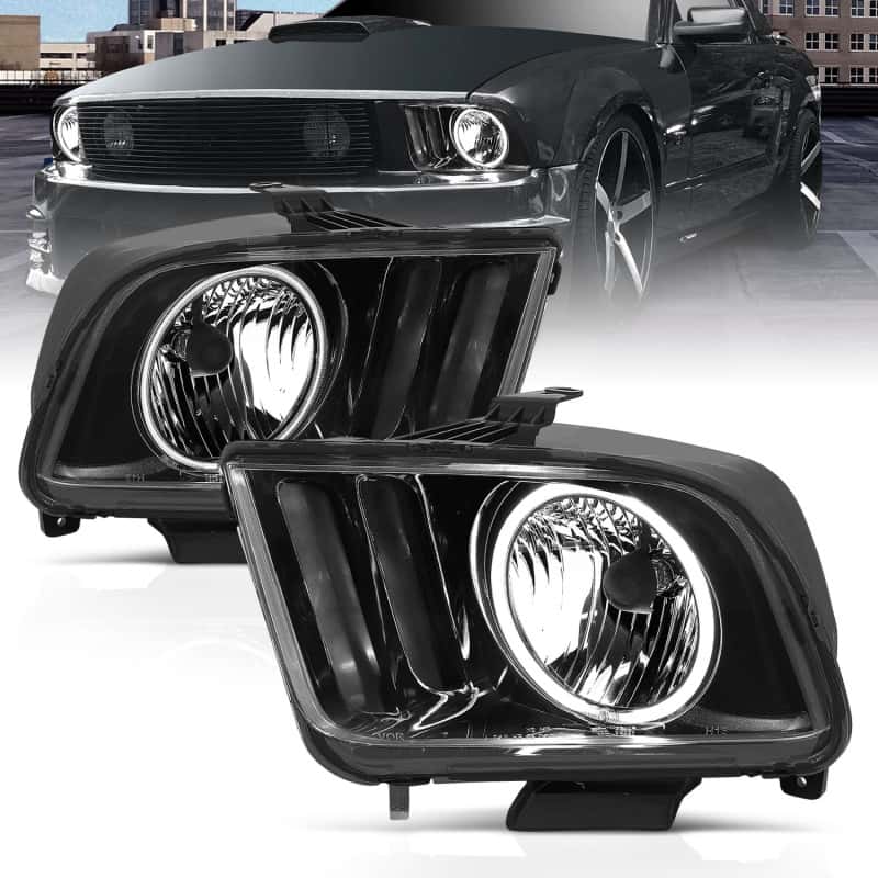 ANZO — ANZO 2005-2009 Ford Mustang Crystal Headlights w/ Halo Black (CCFL)
Head Light Set
HdLtSet - view 9